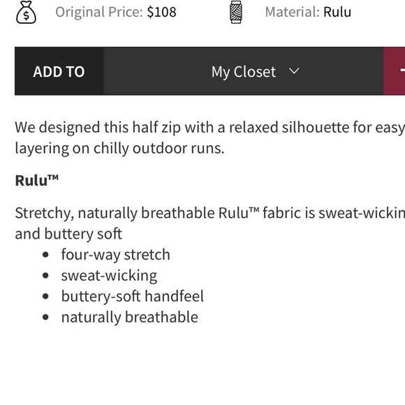 Lululemon Rush Hour Half Zip Spray Jacquard Sz 6 Running Workout Exercise - Picture 6 of 16